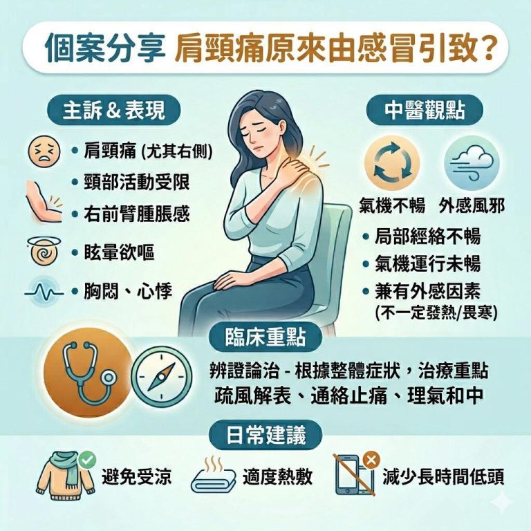 【個案分享｜肩頸痛原來由感冒引致？】